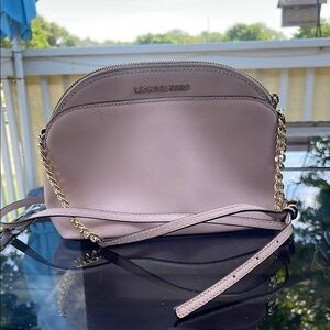 Michael Kors Blush Crossbody Bag with Gold Chain